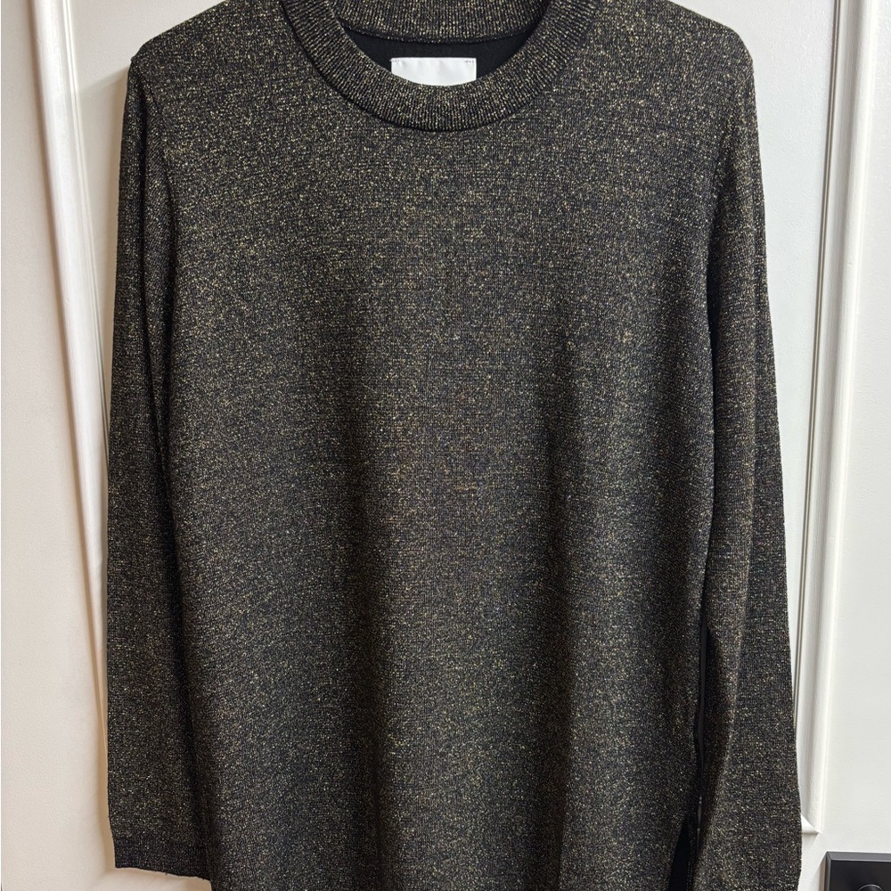 SAMSOE Gold Glitter Sweater